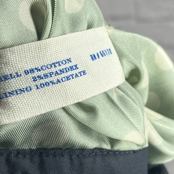 Anthropologie 4‎ Leifsdottir Navy Blue Tiered Ribbon Gold Zip Mini Pencil Skirt - Picture 4 of 4